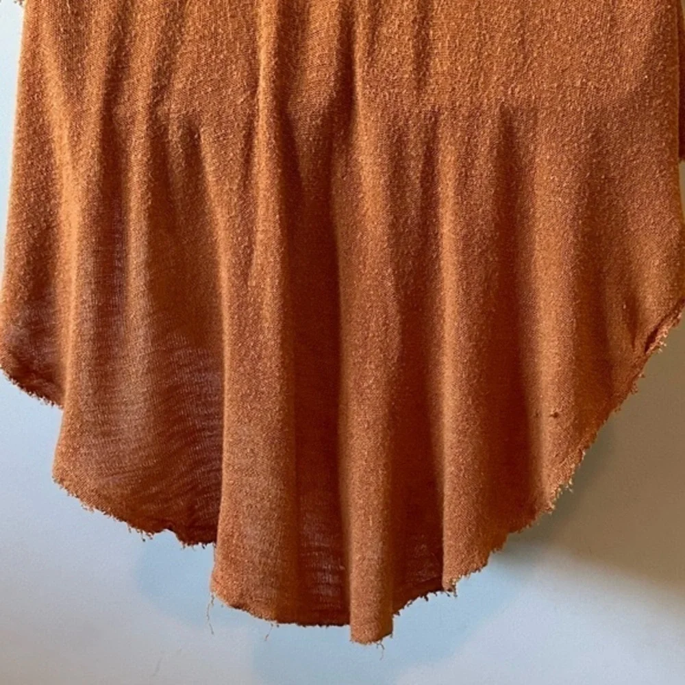 Free People Sienna Brown Knit Top - size Large GUC